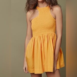 SWF Shirred Cut Out Mini Dress